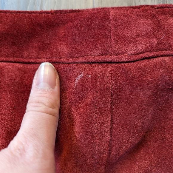 GAP - Red/Orange Skirt- Leather and Polyester - Picture 6 of 7